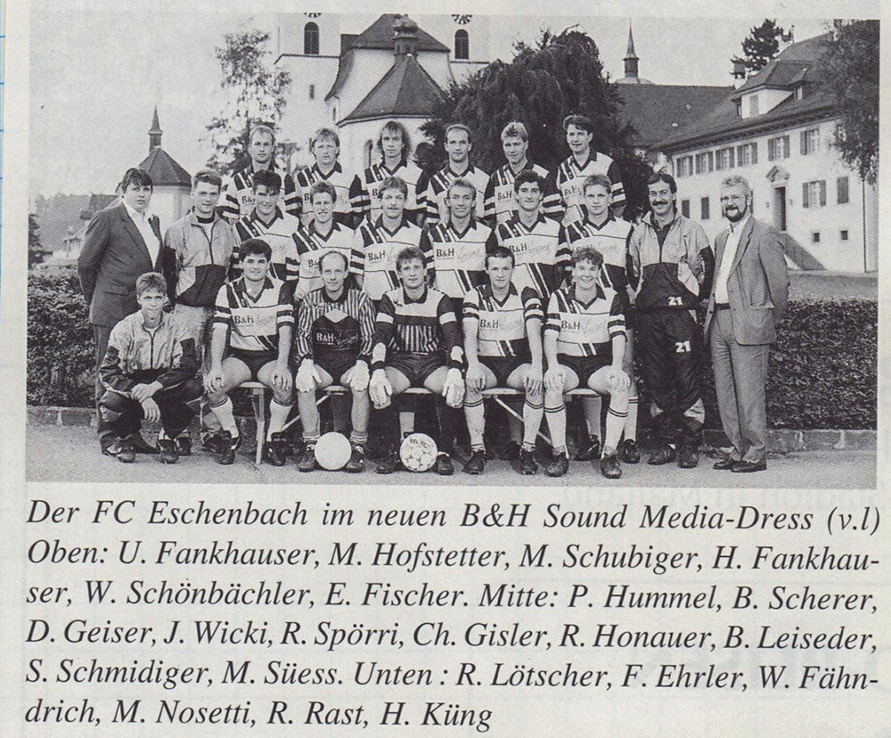 Fanionteam Zeitung 90 91